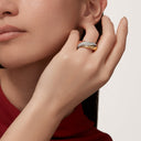 Belle Vante Trinity Ring Semi-Paved 18k Gold With 144 Diamonds