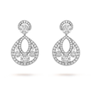 Snowflake Earrings Small Model in 18K White Gold with Diamonds