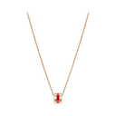 Ice Cube Pendant Ethical Rose Gold Red HyCeram® 797005-9001