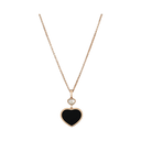Happy Hearts Pendant Belle Vante Ethical Rose Gold Diamond Onyx @797482-5201
