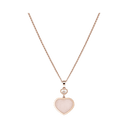 Happy Hearts Pendant Belle Vante Ethical Rose Gold Diamonds Pink Opal