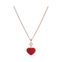 Happy Hearts Pendant Belle Vante Ethical Rose Gold Diamond Carnelian