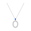 L'Heure du Diamant Marquise Pendant Ethical White Gold Diamonds Sapphire