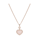 Happy Hearts Pendant Belle Vante Ethical Rose Gold Diamonds Pink Opal