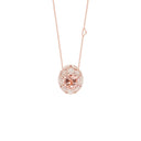 Pink Gold, Diamonds and Morganite Necklace
