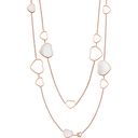 Happy Hearts Sautoir Necklace Belle Vante Ethical Rose Gold Diamond Mother-of-Pearl
