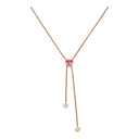 Happy Hearts Tie Necklace Belle Vante Ethical Rose Gold Diamonds Pink Mother-of-Pearl