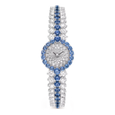 À Cheval Watch in Platinum and 18K White Gold with Diamonds and Sapphires