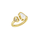 Happy Hearts Ring Belle Vante Ethical Yellow Gold Diamond Mother-of-Pearl
