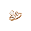 Happy Hearts Wings Ring Belle Vante Ethical Rose Gold Diamond Mother-of-Pearl