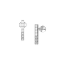 Ice Cube Earrings Belle Vante Ethical White Gold Half-Set Diamonds
