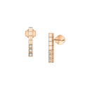 Ice Cube Earrings Ethical Rose Gold Half-Set Diamonds @837702-5002