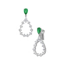 L'Heure Du Diamant Drop Earclips Diamond Ethical White Gold Emerald 84A063-1401