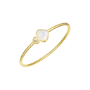 Happy Hearts Bangle Ethical Yellow Gold Diamond Mother-of-Pearl