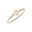 Happy Hearts Bangle Ethical Rose Gold Diamond Pink Opal