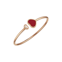 Happy Hearts Bangle Ethical Rose Gold Diamond Red Stone
