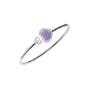 Happy Hearts Bangle Diamond Ethical White Gold Gradient-Coloured Mother-of-Pearl