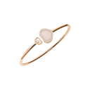 Happy Hearts Bangle Ethical Rose Gold Diamonds Pink Opal
