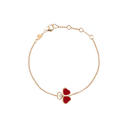Happy Hearts Wings Bracelet Ethical Rose Gold Diamond Red Stone 85A183-5081