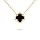 Pure Alhambra Pendant in 18K Yellow Gold with Onyx