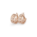 Perlée Clovers Hoop Earrings with Diamonds