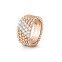 Perlée 5 Rows Ring with Diamonds