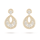 Snowflake Large Model Earrings in 18K Yellow Gold with Diamonds