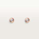 Belle Vante d'Amour Stud Earrings 2 Brilliant-Cut Diamonds Small Rose Gold