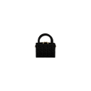 Happy Hearts Micro Tote Bag Belle Vante Ethical Black Grained Calfskin