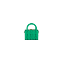 Happy Hearts Micro Tote Bag Belle Vante Ethical Bright Green Calfskin @95000-1358