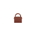 Happy Hearts Micro Tote Bag Cognac Grained Calfskin
