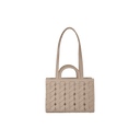 Happy Hearts Small Tote Bag Belle Vante Greige Grained Calfskin @95000-1422