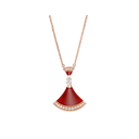 Divas' Dream Necklace Belle Vante Ethical Rose Gold Carnelian Diamonds