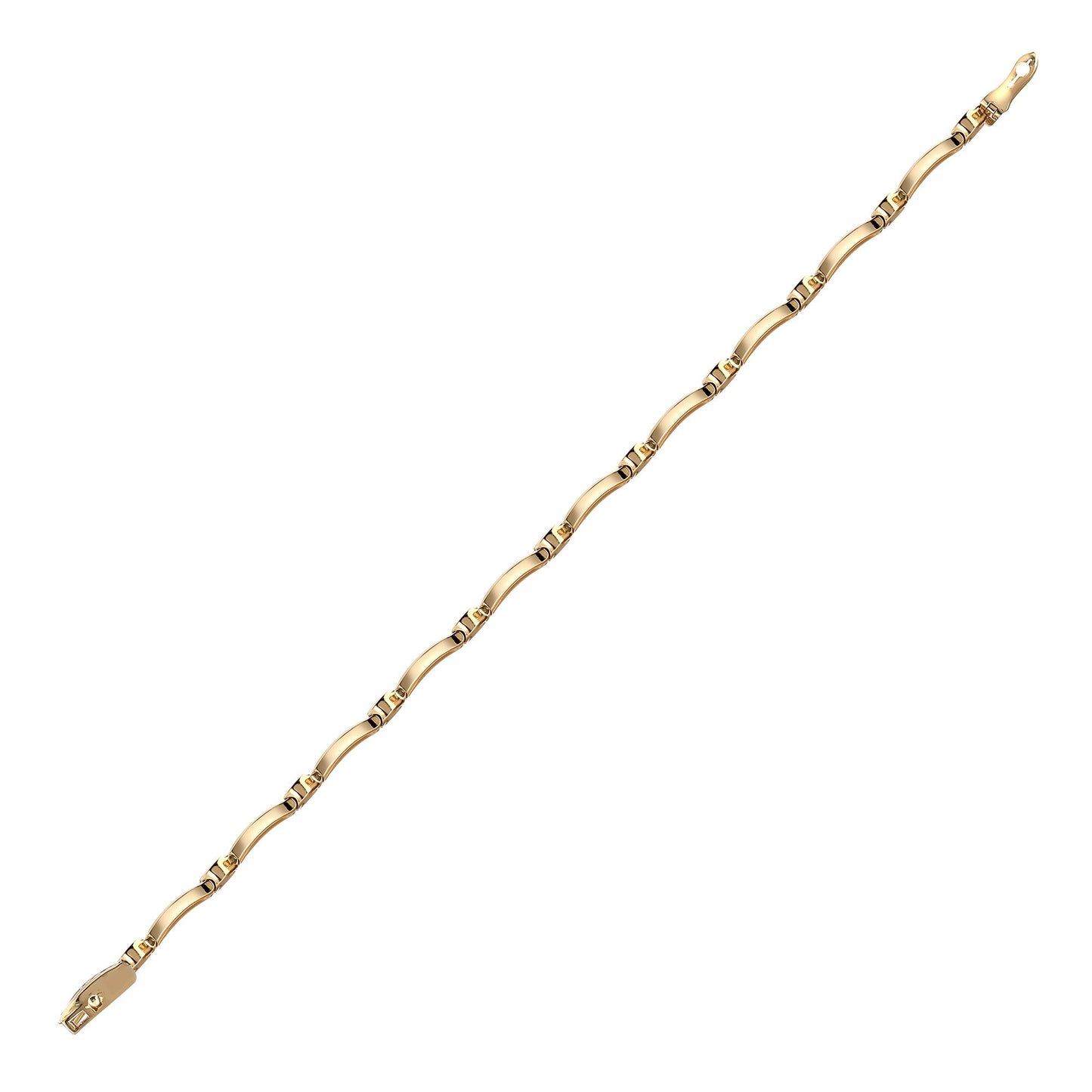 9ct Yellow Gold Channel Set Bracelet