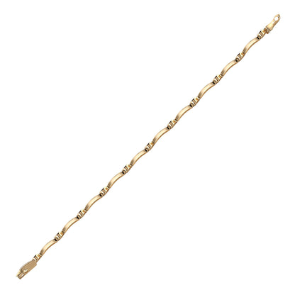 9ct Yellow Gold Channel Set Bracelet