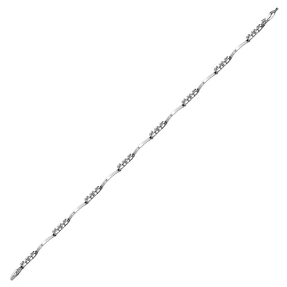 9ct White Gold Natural Diamond Bracelet