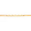9ct Yellow 0.10ct Diamond Links Bracelet