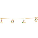 9ct Yellow 0.23ct Rainbow Saph 'LOVE' Bracelet