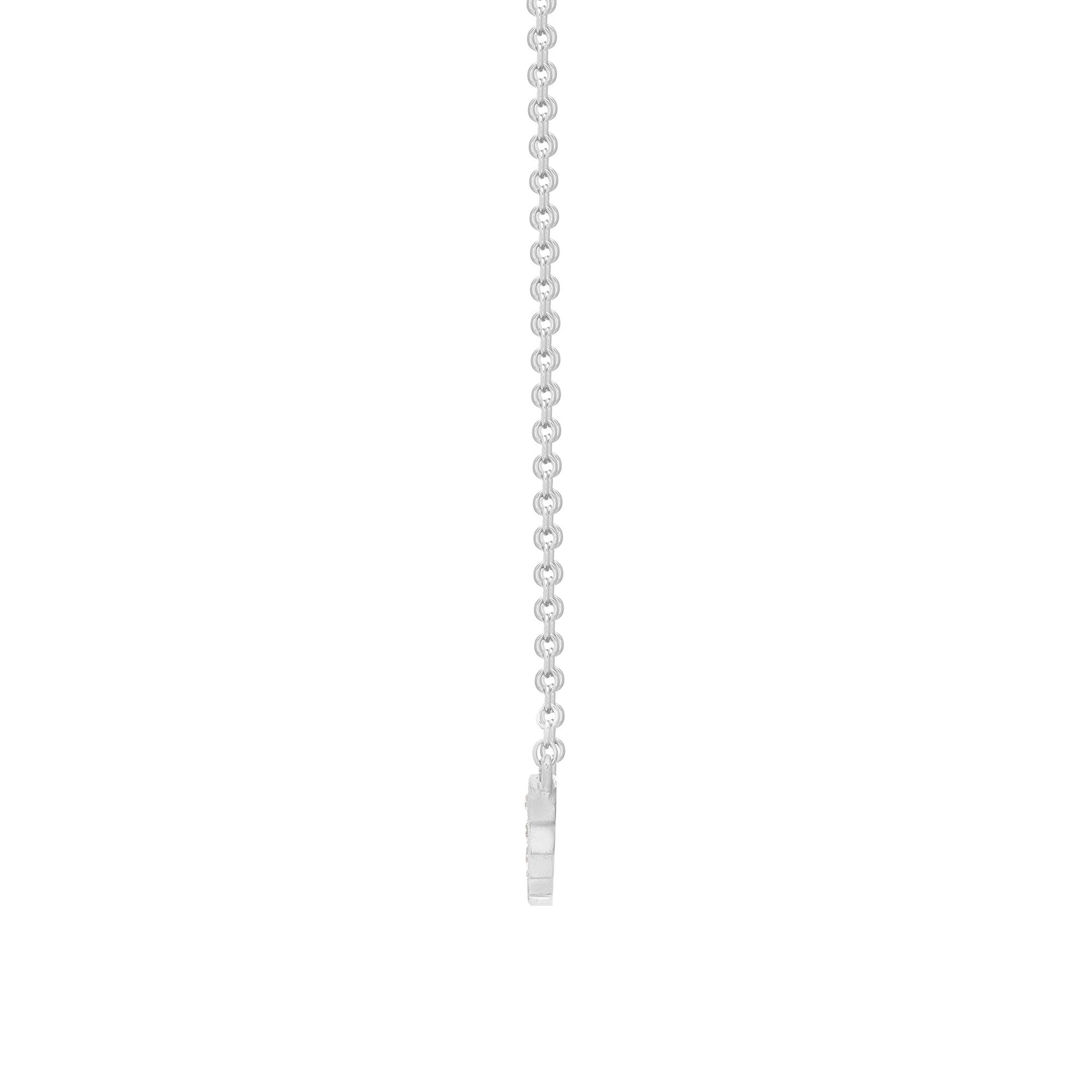 9ct White 0.33ct Natural Diamond Pendant with 17" Chain