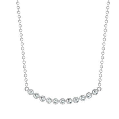9ct White 0.33ct Natural Diamond Pendant with 17" Chain