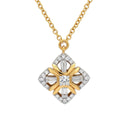 9ct Yellow Gold 0.12ct Diamond Pendant - 16+2" Chain
