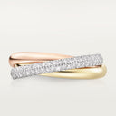 Belle Vante Trinity Small Model Semi-Paved Ring 18k Gold