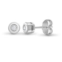 9ct White 10pts Rub over Earrings
