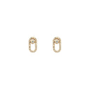 9ct Yellow Gold 0.16ct Moving Diamond Earrings