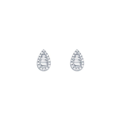 9ct White Gold 0.21ct Diamond Earrings