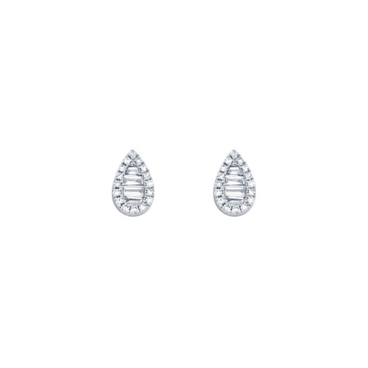 9ct White Gold 0.21ct Diamond Earrings