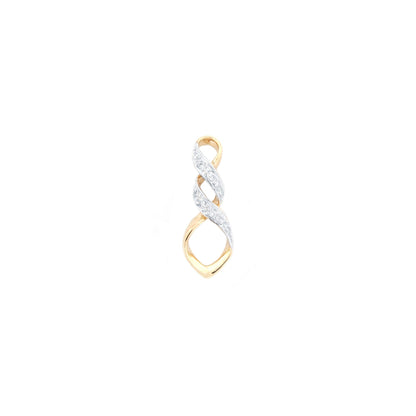 9ct Yellow Gold 0.10ct Diamond Drop Earrings