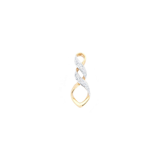 9ct Yellow Gold 0.10ct Diamond Drop Earrings