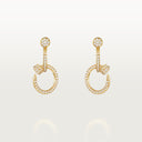 Belle Vante Juste un Clou Double Semi-Paved Earrings Yellow Gold