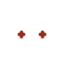 Sweet Alhambra Earstuds in 18K Rose Gold with Carnelian